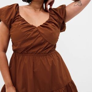 Gap corset tiered mini dress m petite